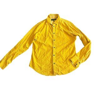 Rag & Bone Golden Yellow Lightweight Corduroy Shirt Long Sleeve Size Medium
